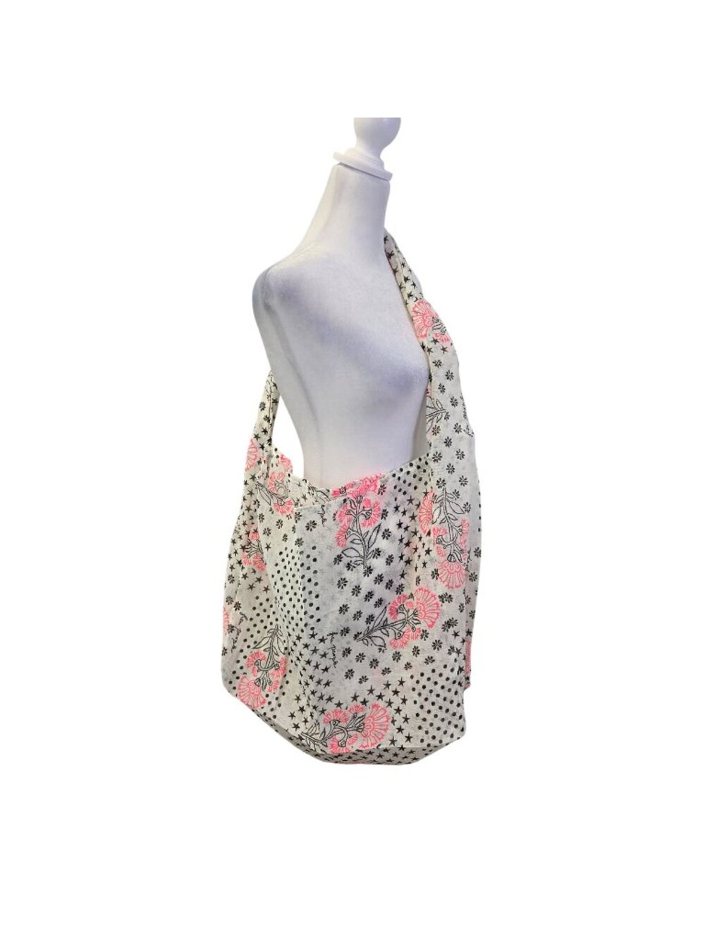 Free People Large Floral & Star Print Gauzy Sling Tote Bag